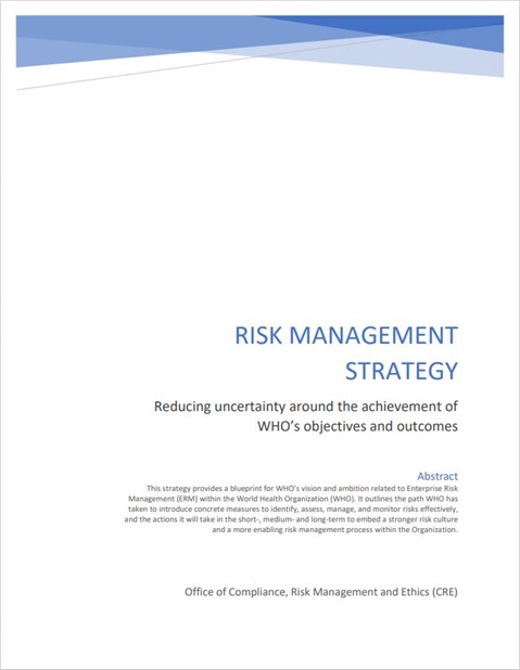 WHO Risk Management Strategy