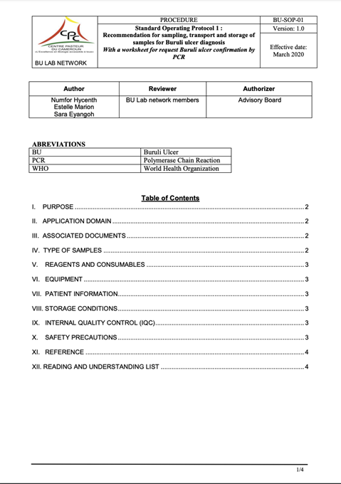 Standard Operating Protocol 3 with IPC