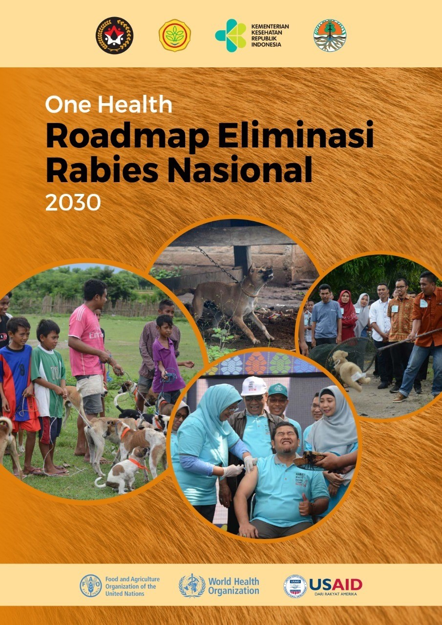 cover of the One Health Roadmap for rabies elimination by 2030 in Indonesia