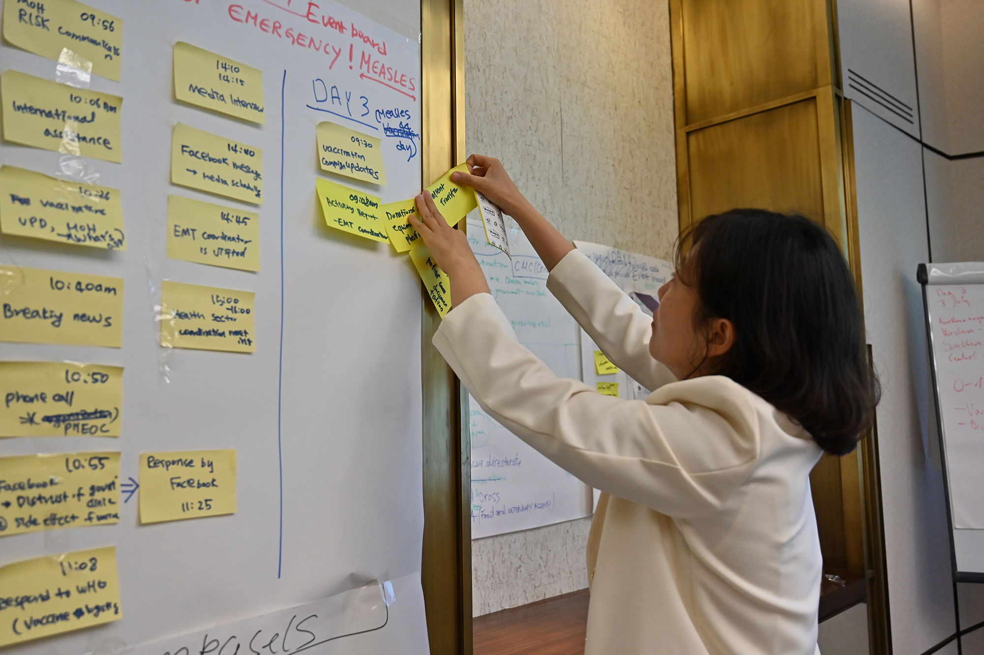 Participant at a training for public health emergency operations centre workforce